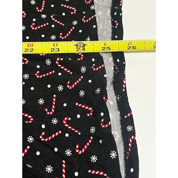 Intro Black Candy Cane and Snowflake Long Sleeve Top with Pleated back - size PL - Picture 7 of 7